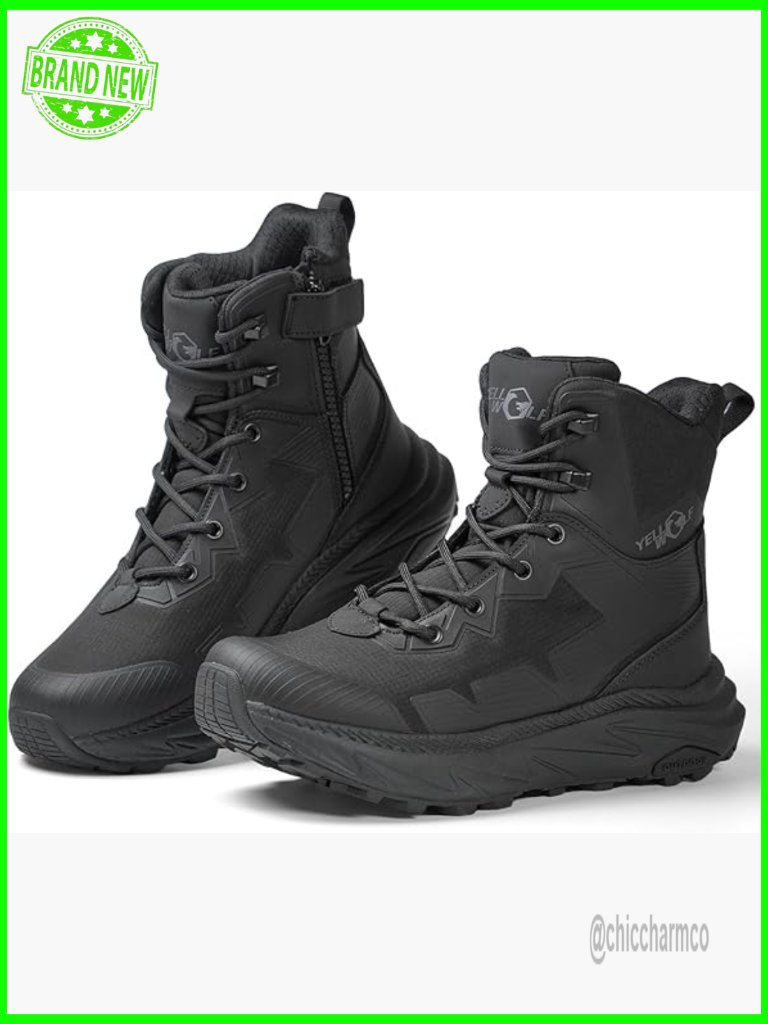 Women's 6 Inch Tactical Combat Work Boots Lightweight Zip Up